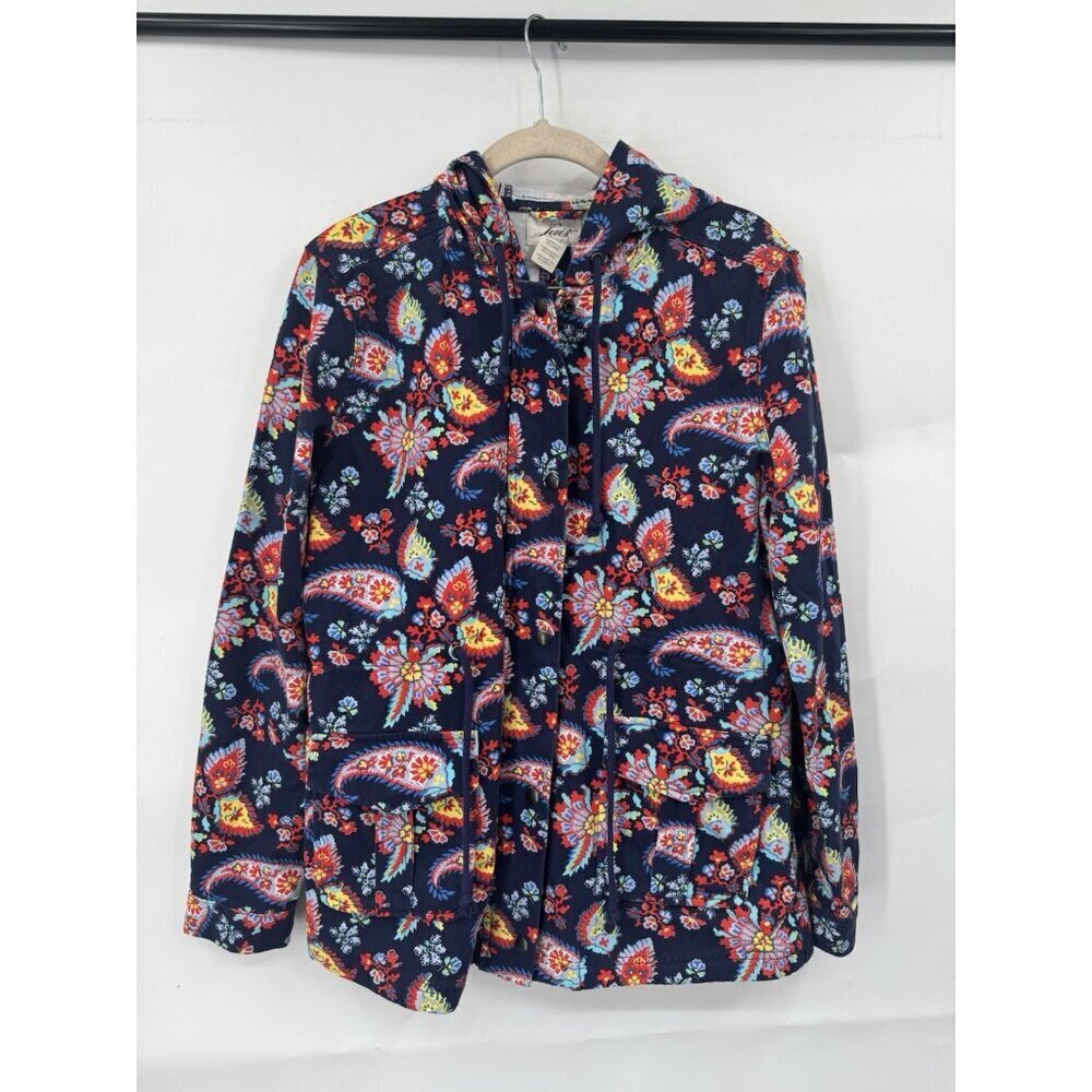 Levi's Women's Paisley Floral Hooded Zip/Snap Utility Jacket Size Small Colorful